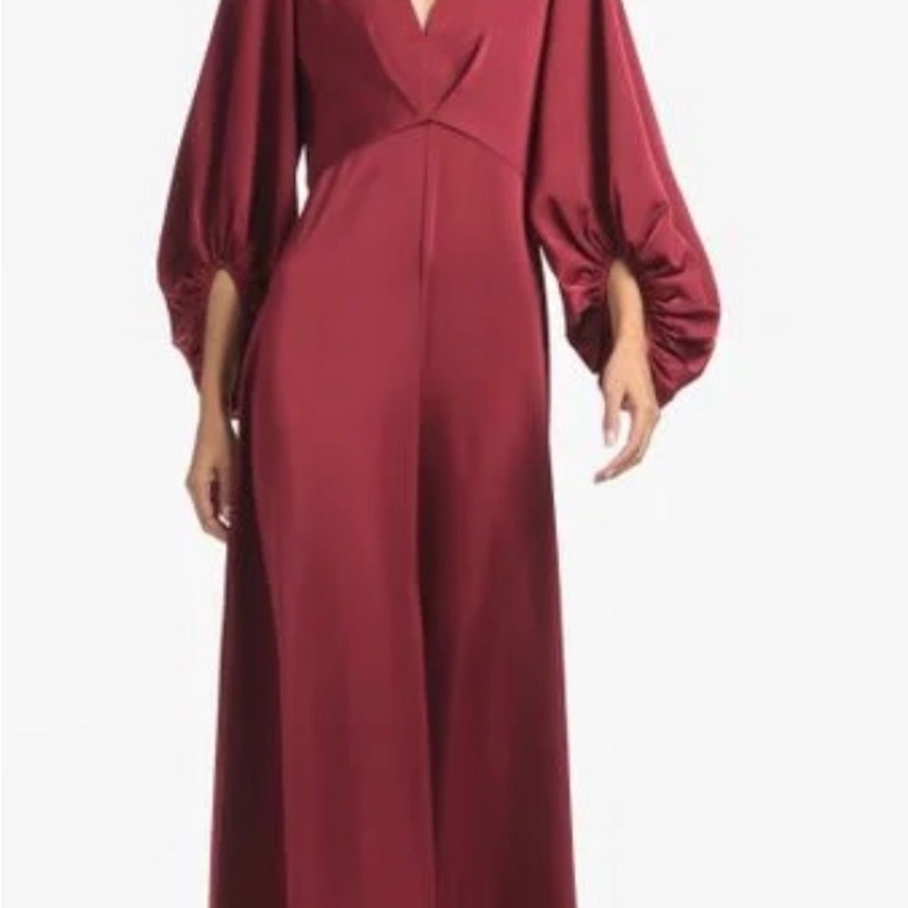NWT Sachin + Babi Jenny Gown Bordeaux Red Bridesmaid Maxi Wedding Guest Size 6 - Picture 3 of 9